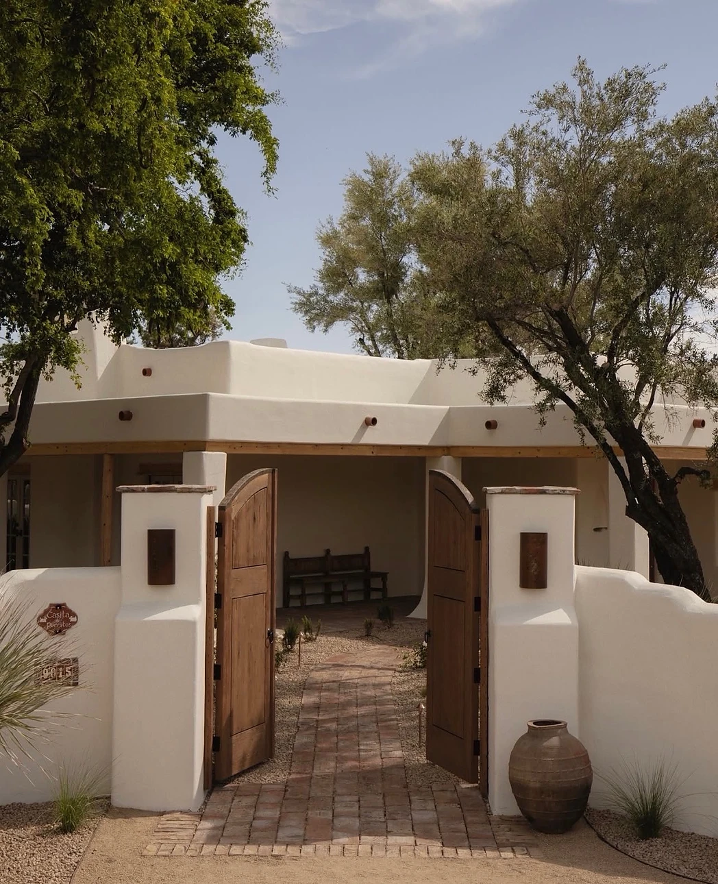 Adobe Gated Entry & Brick Motor Court