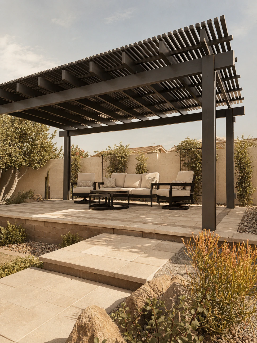 Modern Pergola Lounge Terrace